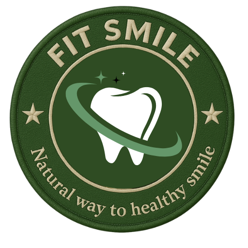 Green circular logo with a tooth illustration and 'Fit Smile' text.