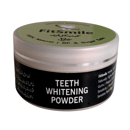 FitSmile herbal teeth whitening powder packaging organic dental care