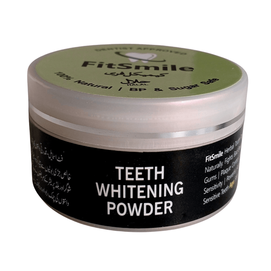 FitSmile herbal teeth whitening powder packaging organic dental care